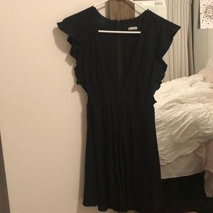 Black Ruffle Reformation Dress